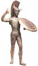 Statuetta raffigurante un guerriero etrusco VII sec. a.C.