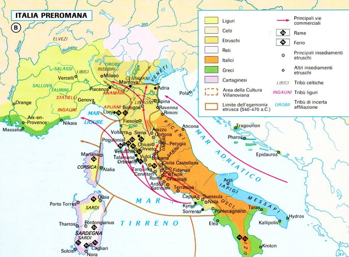 Popoli, commerci e risorse minerarie nell’Italia preromana
