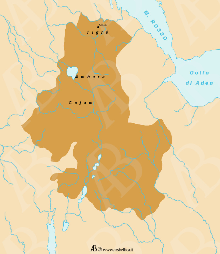 mappa Etiopia 1896