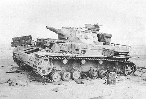 Panzer IV abbattuto