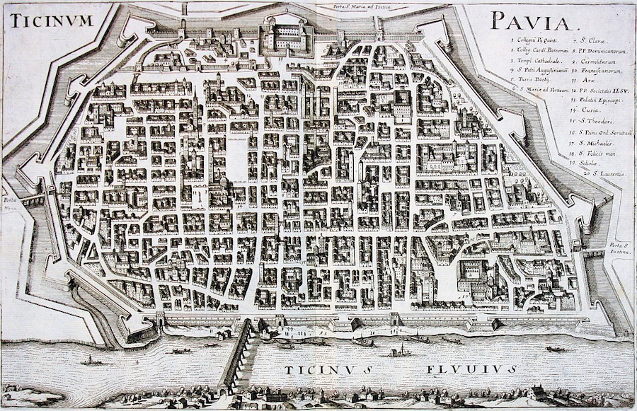 Pianta di Pavia