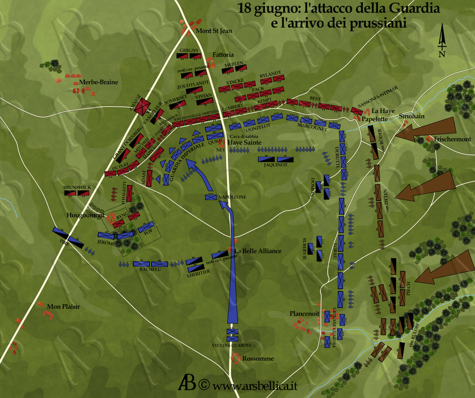 L'attacco della guardia e l'arrivo dei prussiani